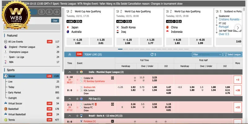 Các bước sử dụng tính năng xem trực tiếp W88 dành cho bet thủ